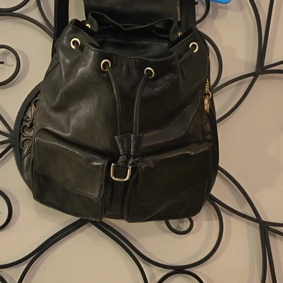 Gorgeous Dark Brown Drawstring Perlina Backpack - Picture 4 of 12
